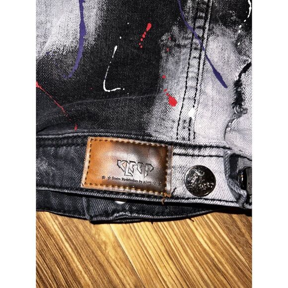 KLEEP Graffiti Denim Jacket Size 2T Kids Toddler - Picture 7 of 8
